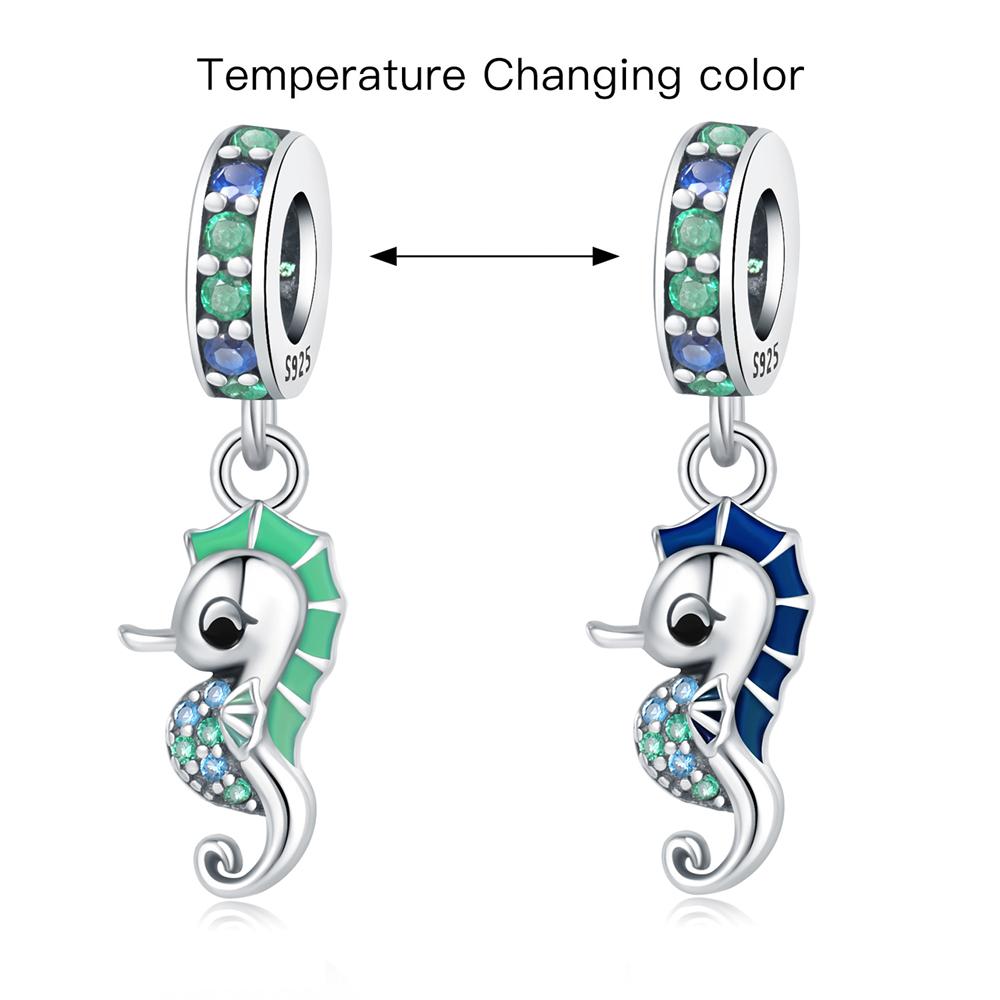 Copper Temperature Change Color Series Pendant Charms Beads Fit Original Wear Bracelets Diy Jewelry Accessory