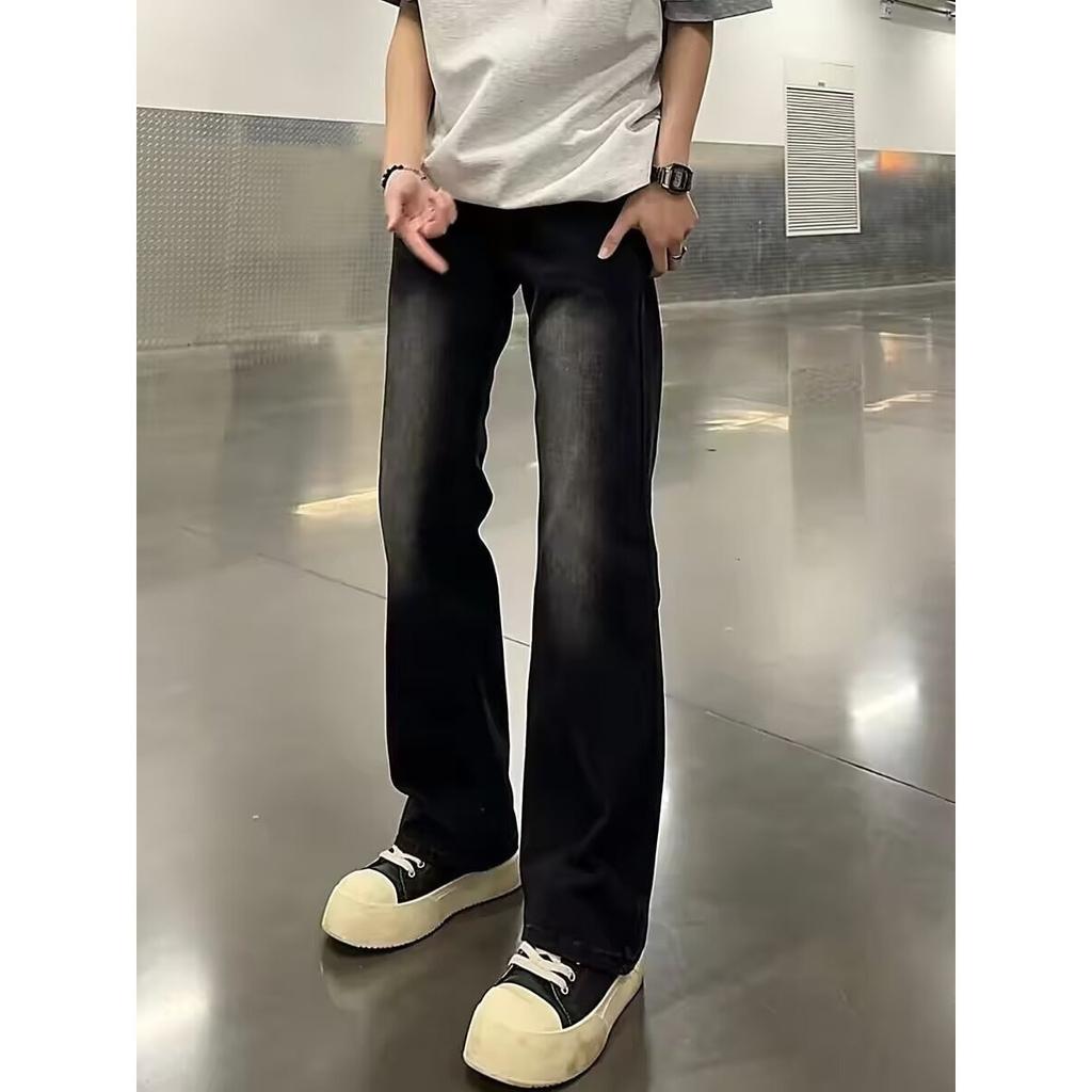 Spring and summer new retro washed old jeans men's loose micro-speaker vibe hip-hop wide legs mopping long