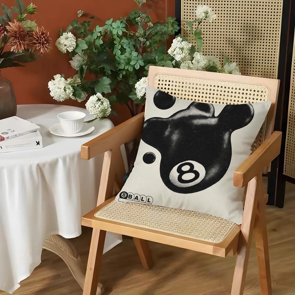 Fashion Black ball Cushion Cover Silky Short Plush Invisible Zipper Dustproof Sofa Pillow Case for Home Decor