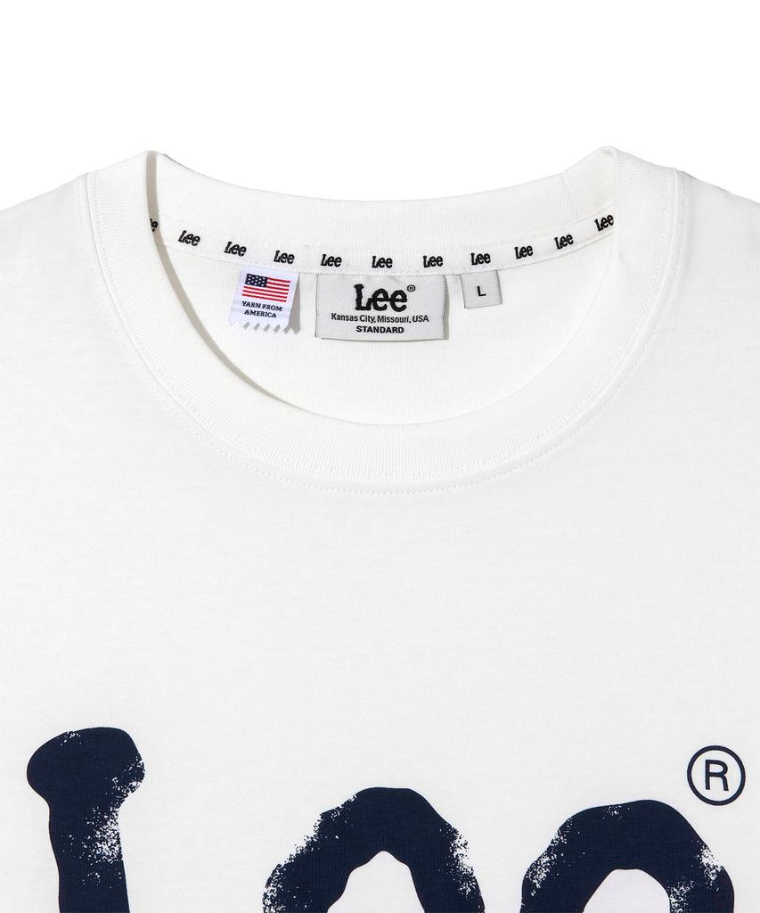 LEE Spray Logo Short Sleeve T-Shirt White