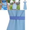 Enchanting Fairytale Peter Pan Wendy Darling Blue Dress With Bow And Headwear