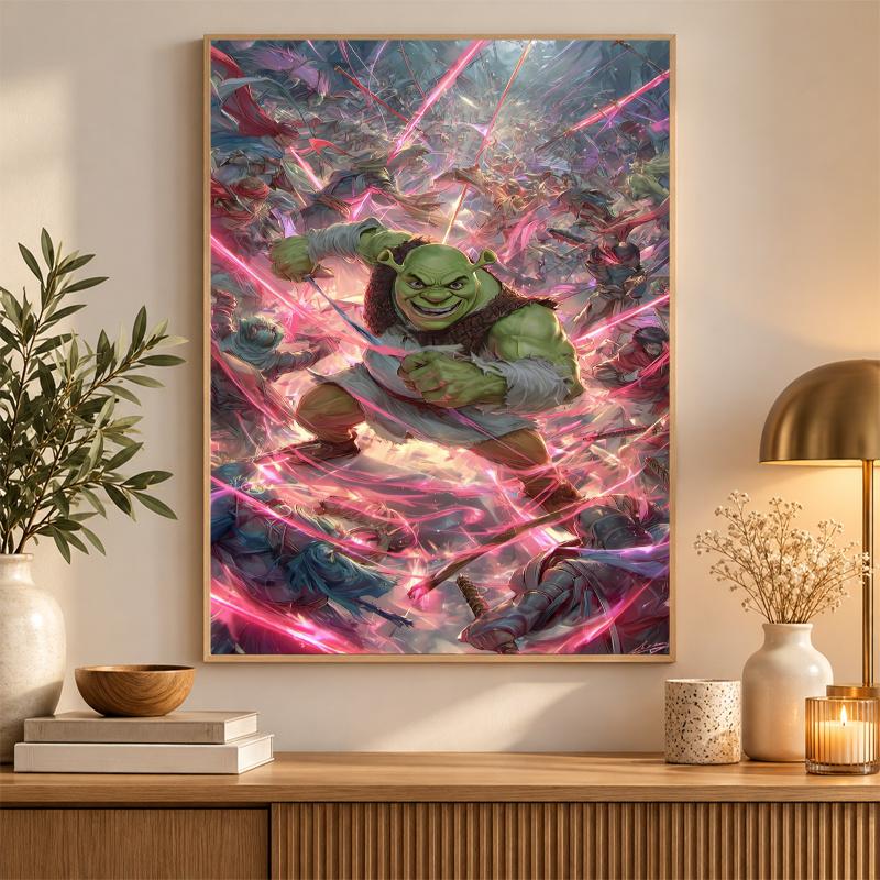 Shrek Diamond Painting Kit 5D Full Drill DIY Diamond Mosaic Wall Art Home Decor