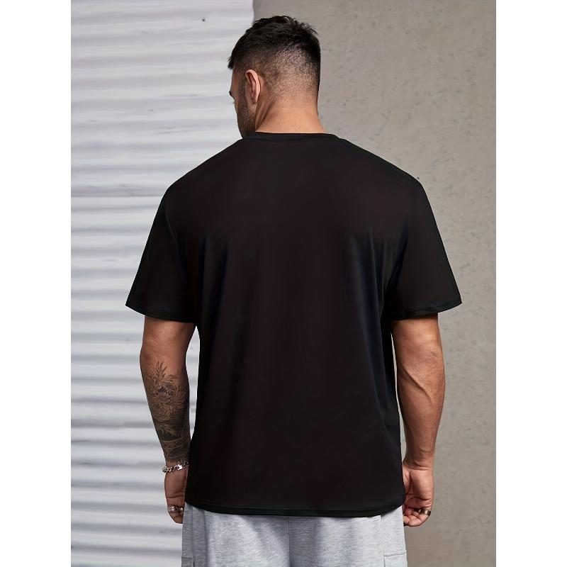 European sizes Men'S Casual T-Shirt Crew Neck Print Casual Fit For Men Short Sleeve Tops