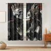 Gothic Style Skull King and Queen Dark Pattern Printed Curtains, Window Decorations, Home Decorations, Room Decorations