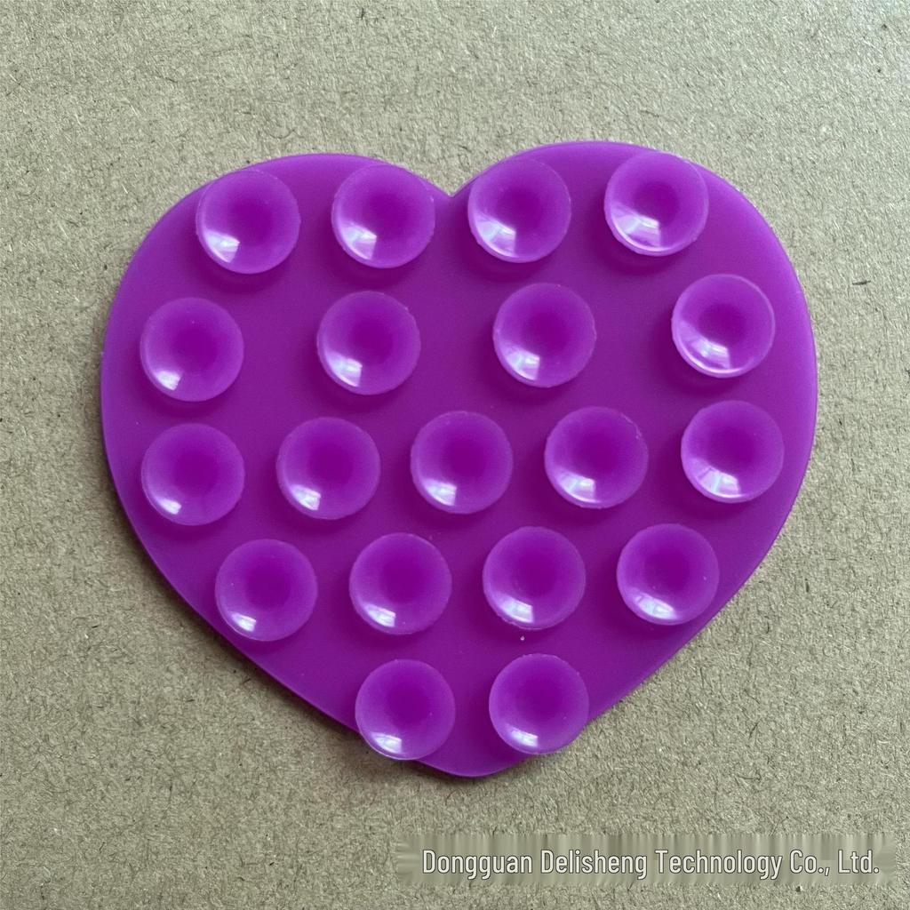 Heart-Shaped Multifunctional Silicone Suction Cup Phone Stand