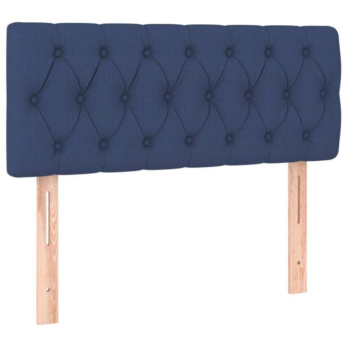 Maison Exclusive - Tête de lit à LED Bleu 100x7x78/88 cm Tissu