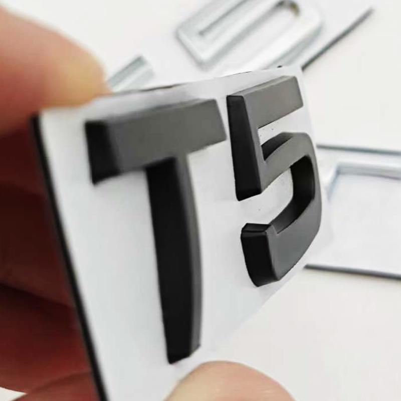3D Metal Emblem for Car T5 T6 AWD Logo Rear Trunk Adhesive for Volvo S90 S60 V90 V60 XC90 XC60 T6 T5 AWD Accessories