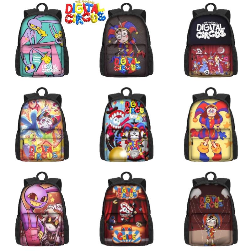 Mochila Escolar O Incrível Circo Digital Para Meninos E Meninas Respirável E Durável 3º-4º Ano Estilo Moderno E Descolado Material Poliéster
