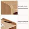 Thick Wood Bedside Storage Cabinet  Minimalist Drawer Nightstand  Solid Wood Display Rack  Versatile  Room Organizer