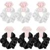 6pcs Satin Scrunchies Girls Elastic Hair Band Ponytail Holder Ties Rubber Bands Bride Bridesmaid Accessories Wedding Supplies