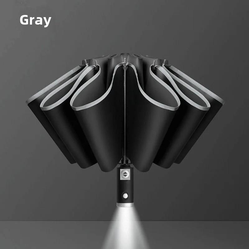 Automatic Adjustable LED Umbrella Anti-Uv Super Large Outdoor Car Rain Umbrella Business Sunny And Rainy Umbrella Wholesale