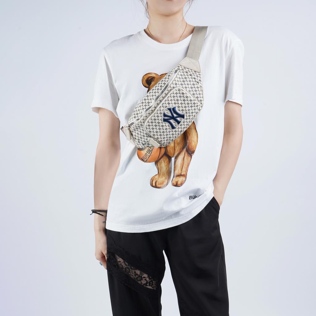 New MLB Monogram Collection Polyamide Crossbody Bag Sling Bag Fanny Pack Regular Unisex Ivory White 32BGC9941-50I