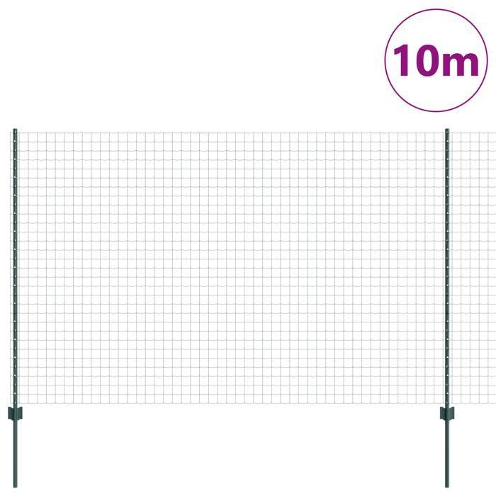 VidaXL Clôture Euro avec 5 poteaux en U Vert 1.6x10 m Acier 3335971