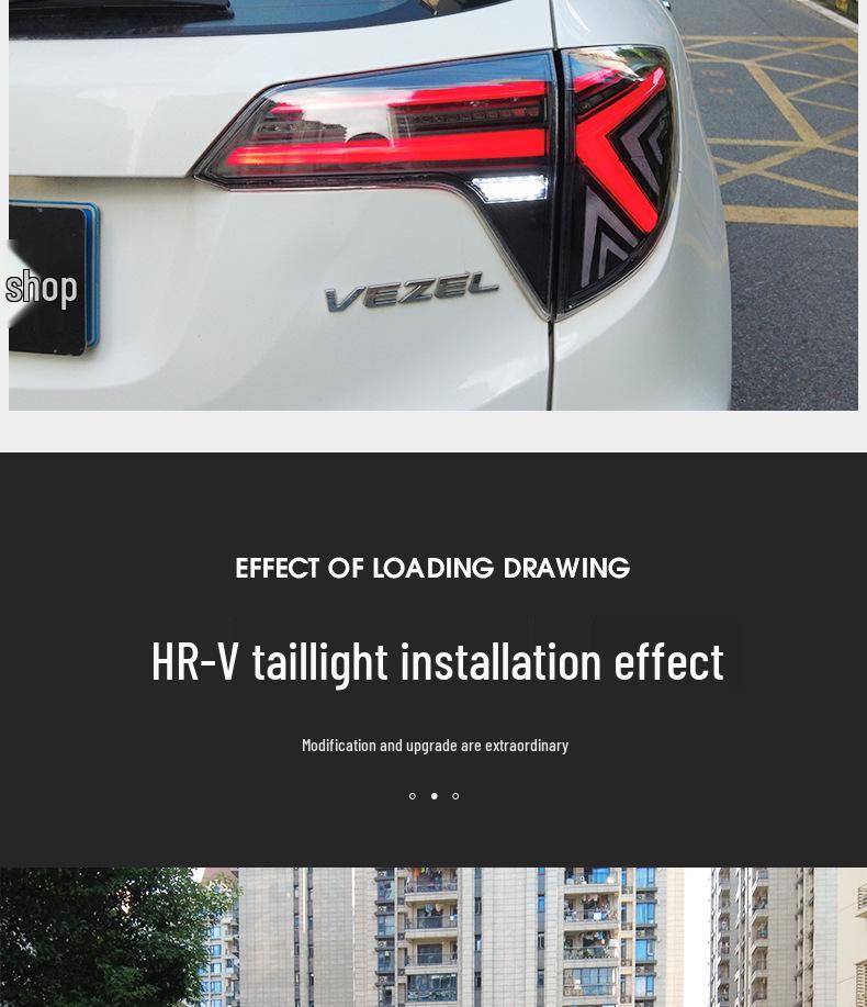 LED Tail Light Assembly with Flowing Turn Signal for 15-22 Honda Vezel - Reversing & Daytime Running Lights