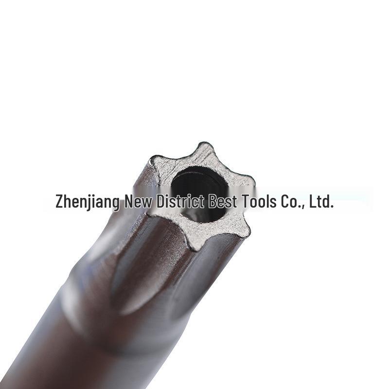 Hollow Hexagonal Plum Blossom Screwdriver Bit with Center Hole (1/4" Hex Shank)