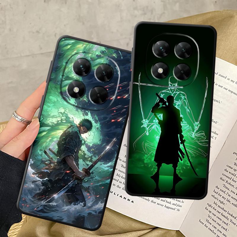 One Piece Cool Green Zoro Case for Xiaomi Redmi Note 10S 9S 7 8 12s 13 14 Pro Plus 9 10 11 12 Pro 11s Black Soft Phone Cover