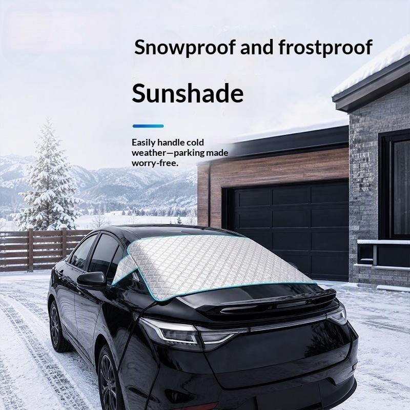 Auto-Windschutzscheiben-Schneedecke Winter Wasserdicht Windschutzscheiben-Schneeschild Sonnenschutz Abdeckung Universal für SUV/Limousine
