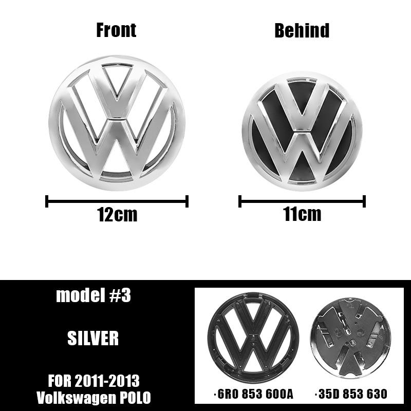 Pentru VOLKSWAGEN VW 2 Bucăți Embleme Auto Grilă Față Sticker Capac Portbagaj Spate Insigne Decaluri Accesorii Pentru Volkswagen Polo 2011 2012 201