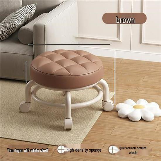 Rolling Pulley Stool for Home, Kids, Internet Celebrities, Soft, Simple Design, Ideal for Grout, Manicure, Pedicure.