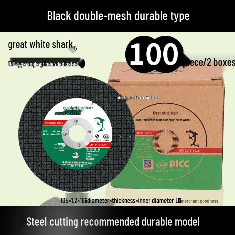 Great White Shark Angle Grinder: Stainless Steel Resin Cutting and Polishing Disc