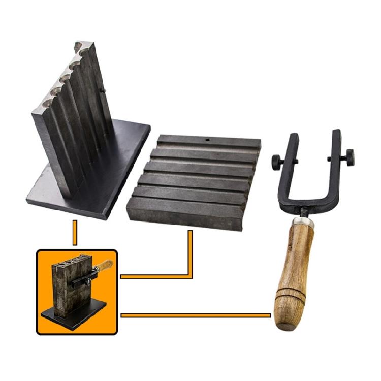 Jewelry Mold with Wood Handle Optimal Heat Distribution for Metalworking Jewelry Gold Silver Bar Casting Applications