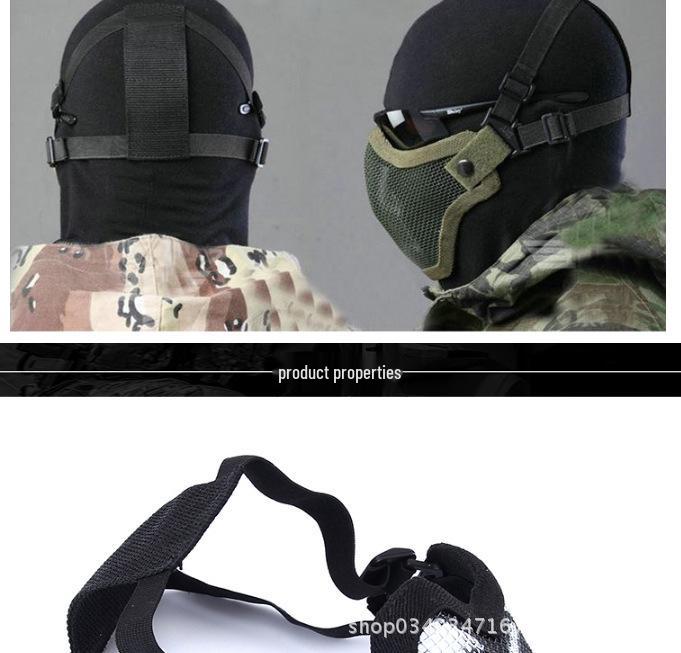 Tactical Mesh Half Face Shooting Mask - Breathable Military Protective Gear