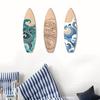 Slaapkamer Wanddecoraties 3 Stuks Zomer Surfplank Decor, Houten Strandborden, Kustthema Kunst Hangdecoraties voor Woonkamer Badkamer Set