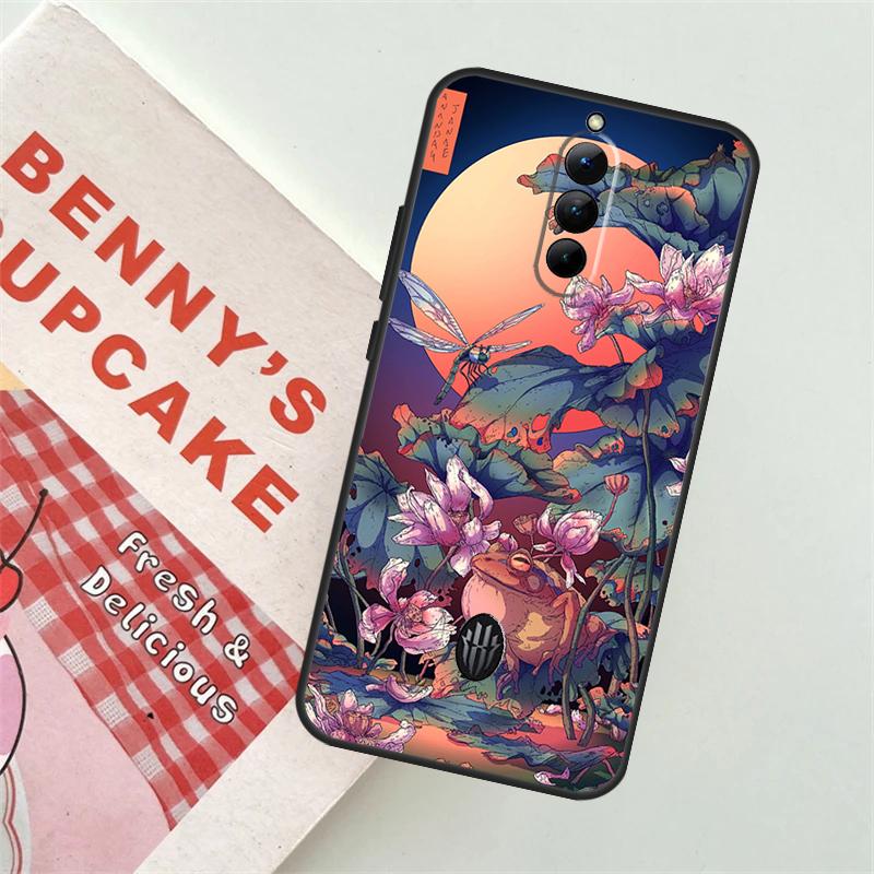 Japanese Style Art Japan Case For ZTE Nubia Red Magic 9 8 8S Pro Plus RedMagic 6 7 6S 7S Pro 5G 5S 6R Cover Shell