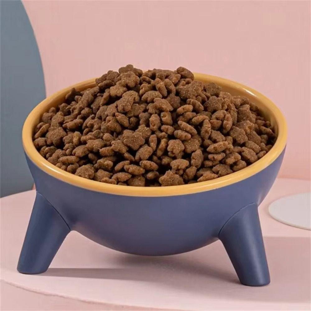 Anti Vomiting Pet High Footed Bowl Anti Slip Pet Water Feeder Container  Wet Dry Food