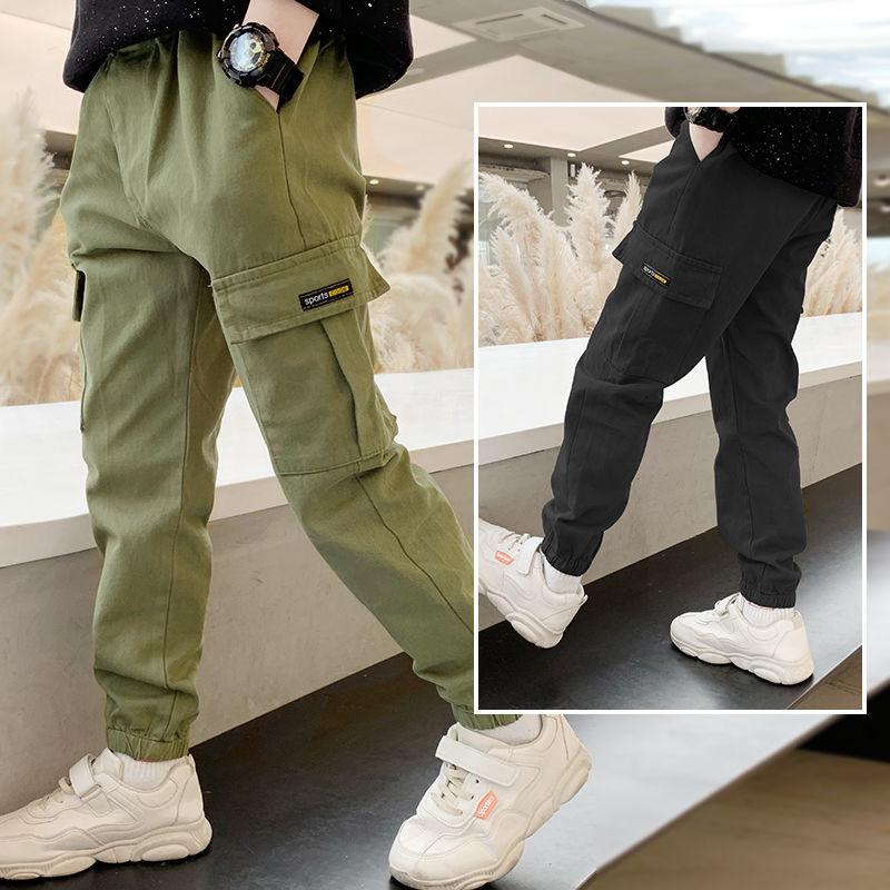 Spring Autumn Boys Pants Casual Long Style Trousers for Kids Teenage Children Loose and Casual Sport Outdoor Pants