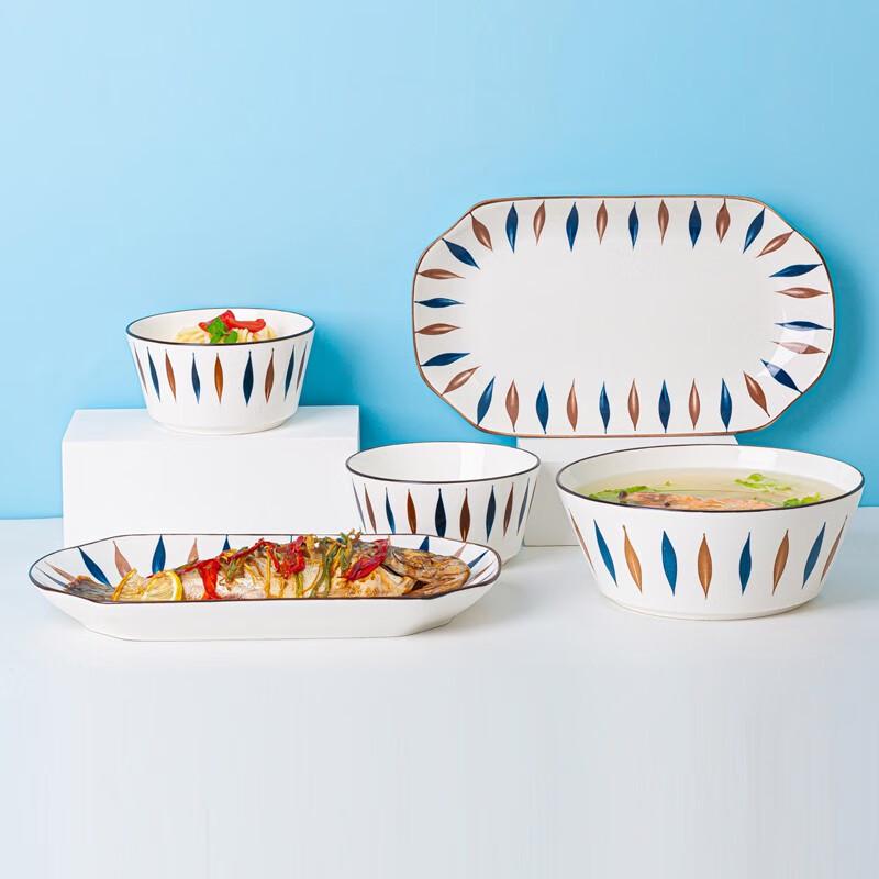 KomeiRuiTe Chinese Style Ceramic Fish Plate