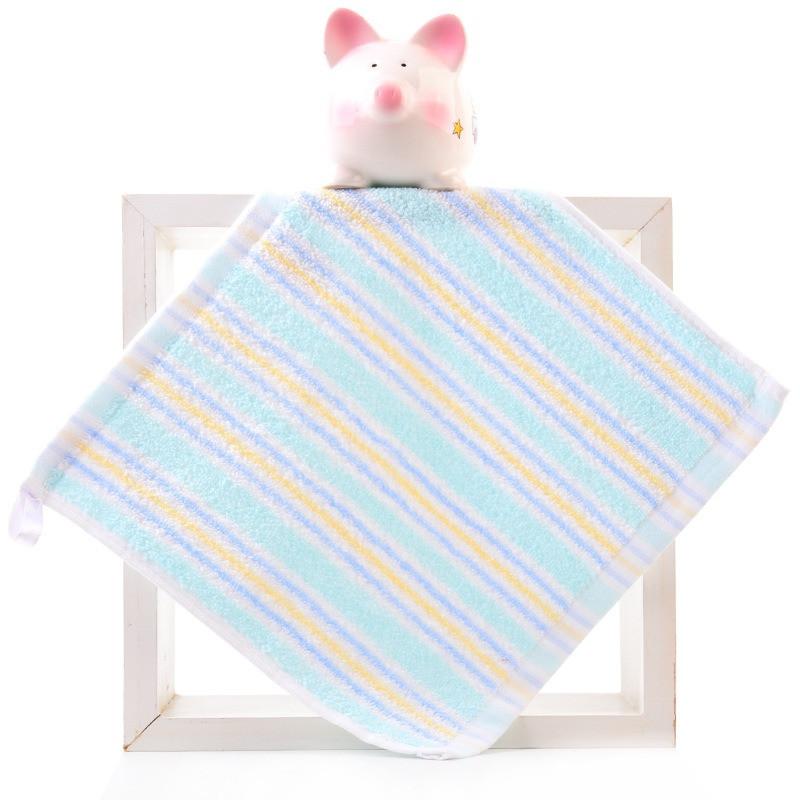 

1Pc 25x25cm Rainbow Color Striped Washing Cloth Cotton Bathroom Square Face Towel Water Absorbent Soft 25x25cm&1pc