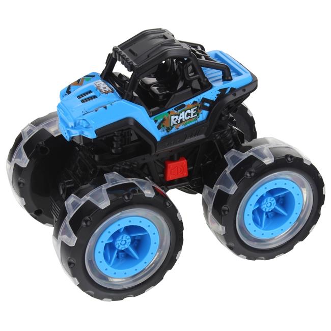 Monster Truck Samochód Terenowy Jeep Auto Off Road Dźwięk Światło Niebieski