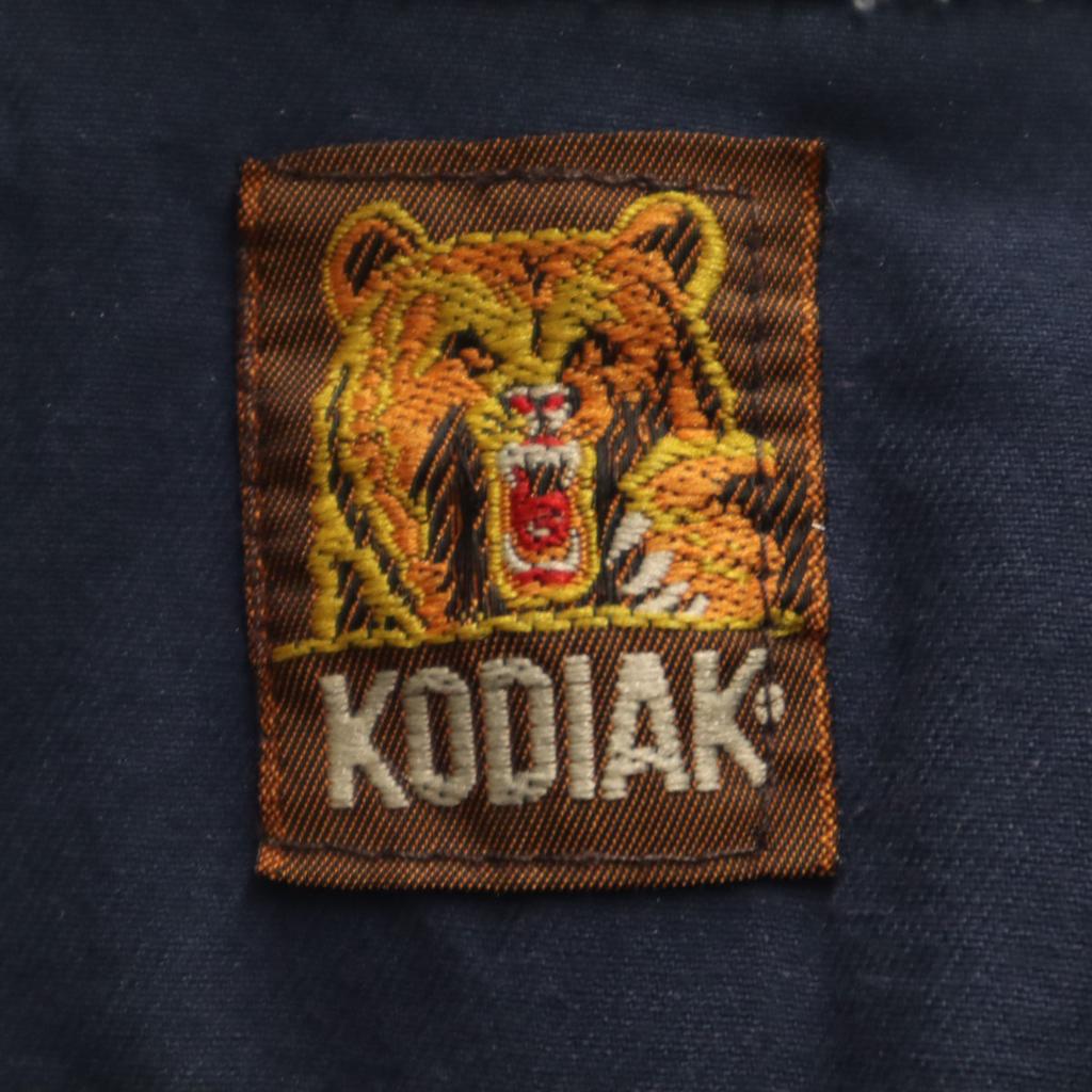 KODIAK 70s Vintage Long Sleeve Work Shirt Navy Men's Used