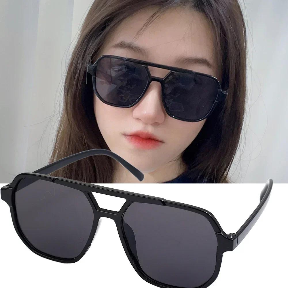 Vintage Übergroße Sonnenbrille Damen Retro Marke Großer Rahmen Sonnenbrille Weiblich Schwarz Gelb Ins Style Eckige Brille Oculos De Sol