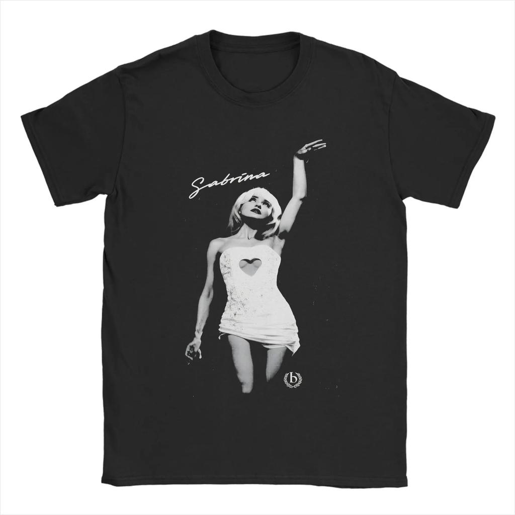 Moda Estiva 2026 T-shirt in Cotone Sabrina Carpenter Per Unisex Streetwear T-shirt Girocollo Hip Hop Magliette Oversize Larghe