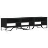 VidaXL Meuble TV noir 180x34x41 cm bois d'ingénierie, support TV, buffet TV, meuble multimédia, banc TV, meuble hifi, centre 848574