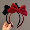 Women Large Bowknot Headband Elegant Velvet Bow Hair Band Girls Hairband Party Cute Hair Hoop Headwear Hair Accessories