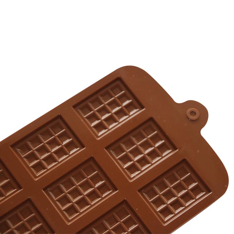 WTEMPO 1PC 12 Cavities Waffle Cookie Cake Mold Creative DIY Home Baking Tools Chocolate Fondant Silicone Mold