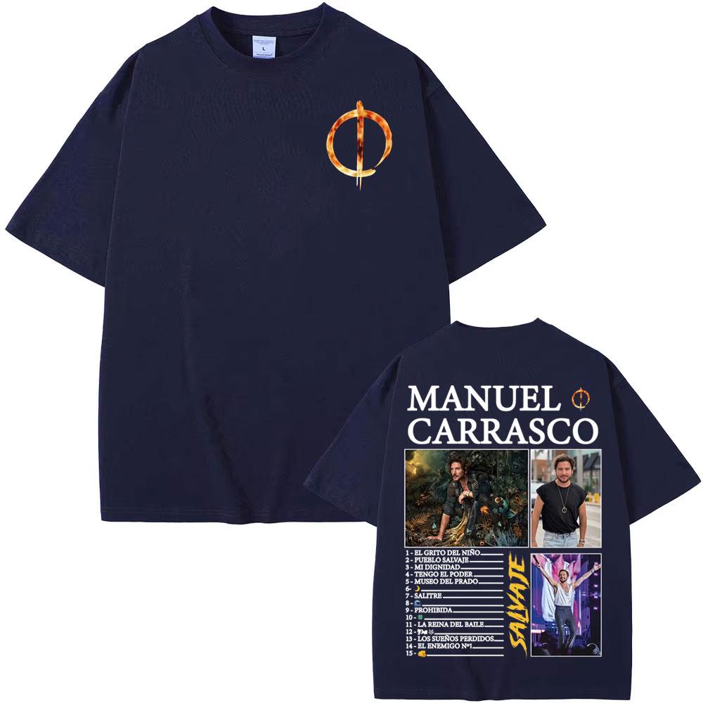 2025 Summer Rapper Manuel Carrasco Album Tour Merch Tshirt Male Harajuku Hiphop Pop Tshirt Cotton Casual Highquality Top