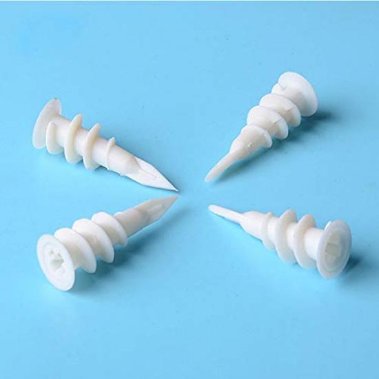 100 Pcs Plastic Self Drilling Drywall Anchors 13mm x 42mm