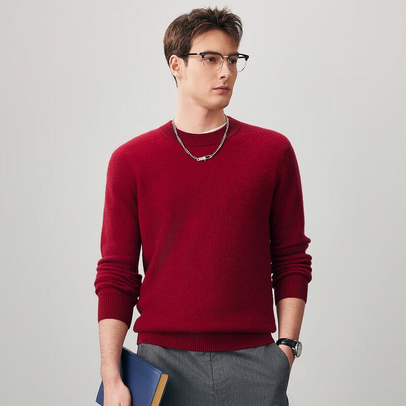 Komom Boka Men's 100% Cashmere Crew Neck Pullover Sweater
