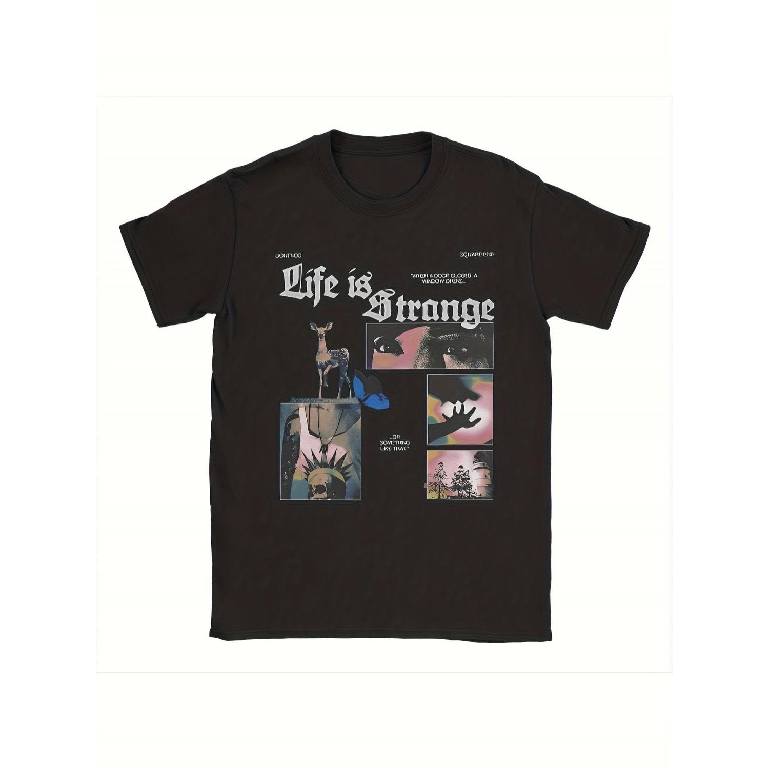 Lifes Adventures Video Game Tshirt Black Graphic Tshirt Pure Cotton Allseason Couple Graphic T Shirts Mens T Shirts S чёрный