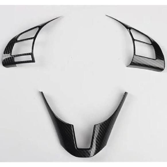 Car Styling Steering Wheel Button Frame Panel Cover Trim Moldings  ABS Stickers  For Mazda  CX-5 2013-2014