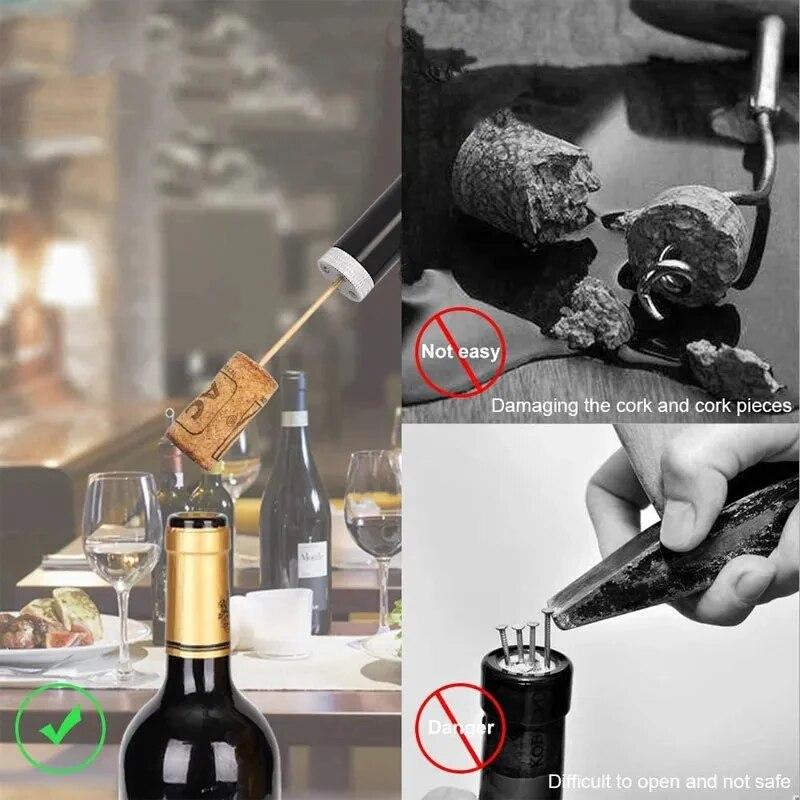 1PC Portable Wine Opener Wine Air Pressure Pump Bottle Opener Tools Bar Accessories for Home Restaurant Party