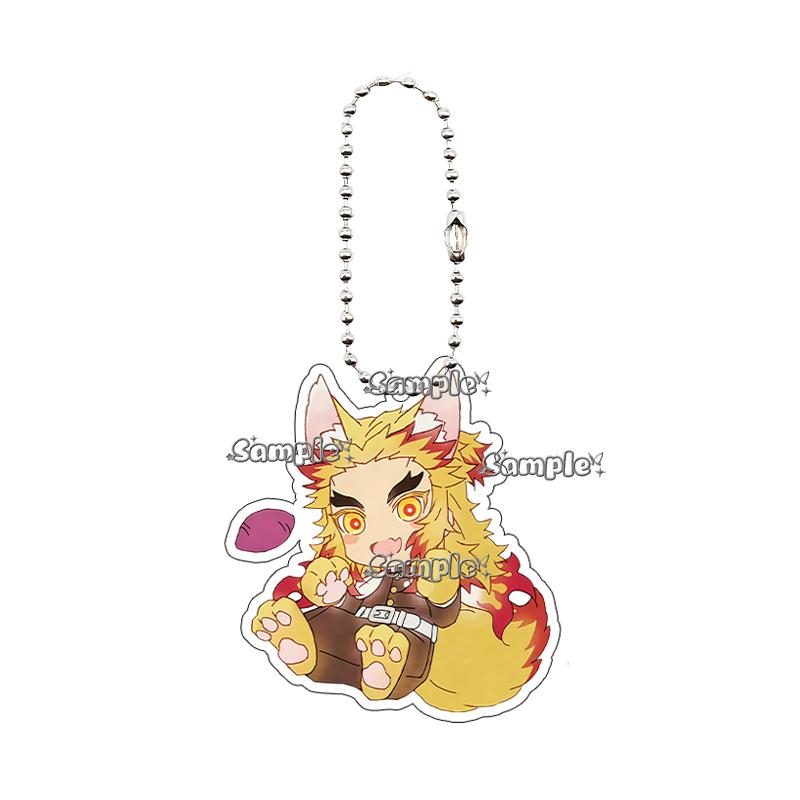 Cartoon Acrylic Nezuko Agatsuma Zenitsu Tomioka Giyuu Peripheral Keychain Pendant Decoration Fans Cute Accessory Ornaments Gifts