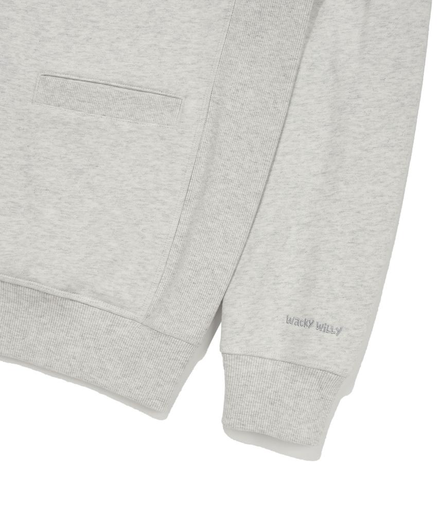 Wacky Willy V-Neck Cardigan Light Gray