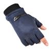 Mens Fleece Half Finger Gloves With Touch Screen For Commute And Active Outdoor Use