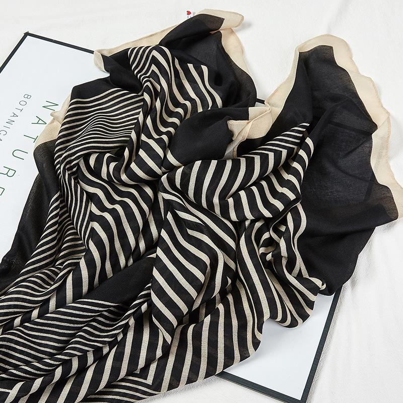 Toamnă Nouă Eșarfă Bumbac In Eșarfă Mătase Retro Elegantă Eșarfă Lungă În Dunge Şal Mare