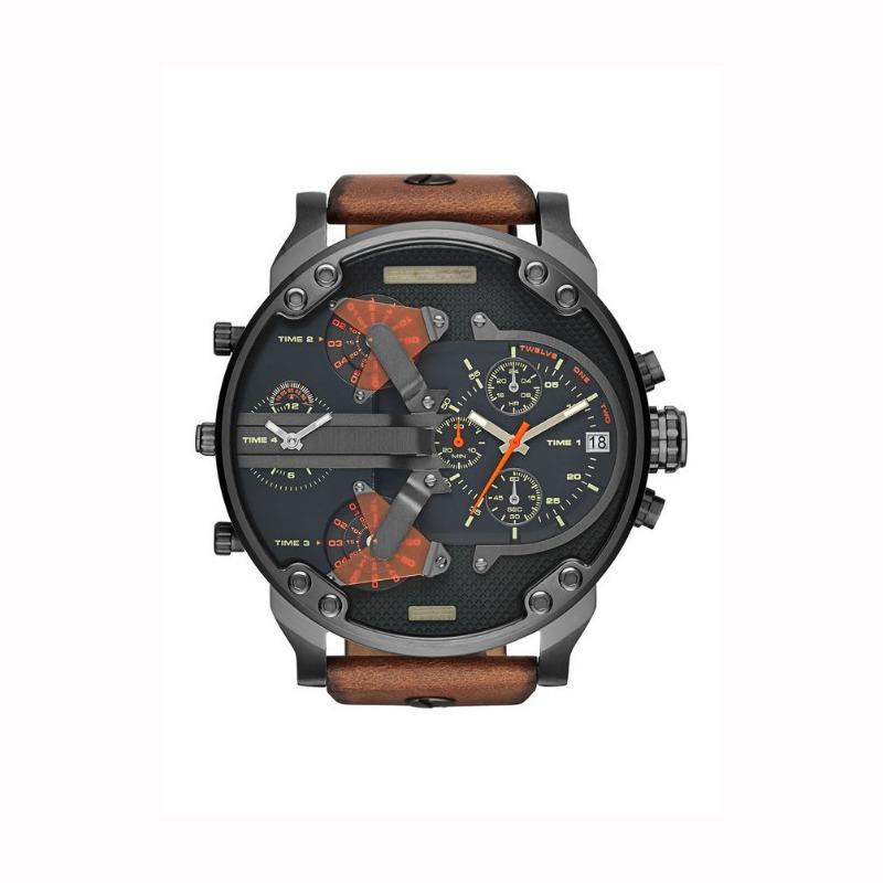 Herrenuhr personalisiert großes Zifferblatt trendige Uhr Edelstahl mit Quarzwerk